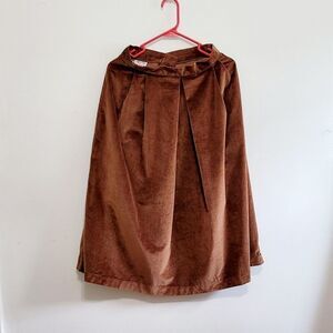 Multiple Choice zbrown Velvet Skirt